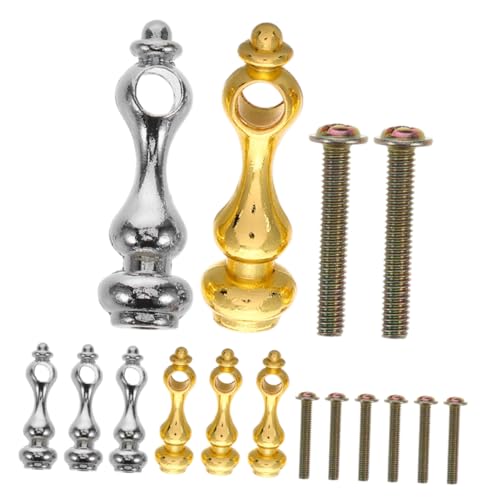 MAGICLULU 8 Stück Teiliges aus Dekorativen Metall Endkappen für Glasgeländer Vielseitige Verbindungselemente für Möbel Weinkabinette und Servierwagen Gourd Förmiges Design für Ästhetische MAGICLULU 8 Stück Teiliges aus Dekorativen Metall Endkappen für Glasgeländer Vielseitige Verbindungselemente für Möbel Weinkabinette und Servierwagen Gourd Förmiges Design für Ästhetische von MAGICLULU