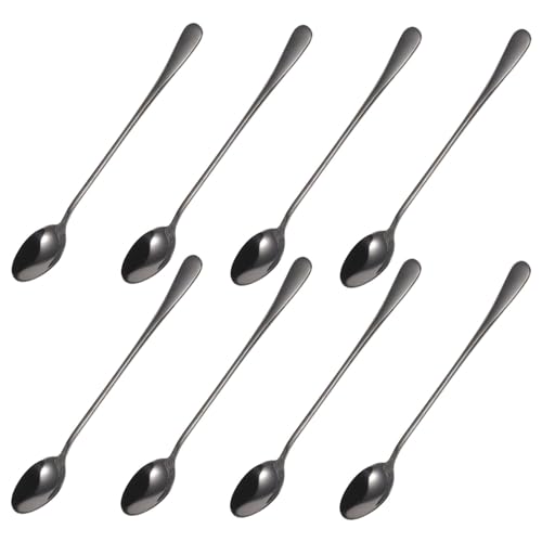 MAGICLULU 8St ice cream scoop löffel set t.s.o.p Esslöffel Besteck aus Edelstahl praktischer Kaffeelöffel Dessertlöffel langen Griff Milchshake Geschirr Eislöffel Teelöffel von MAGICLULU