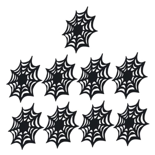 MAGICLULU 9 Stück Teiliges Halloween Spiderweb Filz Untersetzer Hitzebeständig Vielseitig für Tassen und Schalen Dekoratives Spinnennetz Tischset für Halloween Party und Alltag Schützende MAGICLULU 9 Stück Teiliges Halloween Spiderweb Filz Untersetzer Hitzebeständig Vielseitig für Tassen und Schalen Dekoratives Spinnennetz Tischset für Halloween Party und Alltag Schützende von MAGICLULU