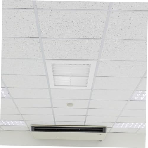 MAGICLULU Abs Luftauslass Ventilationsgitter mit Quadratischem zu Rundem Übergang Einstellbare Lamellen Langlebiger Kunststoff Staubschutz für Zentrale Klimaanlagen Einfache Montage Geeignet von MAGICLULU