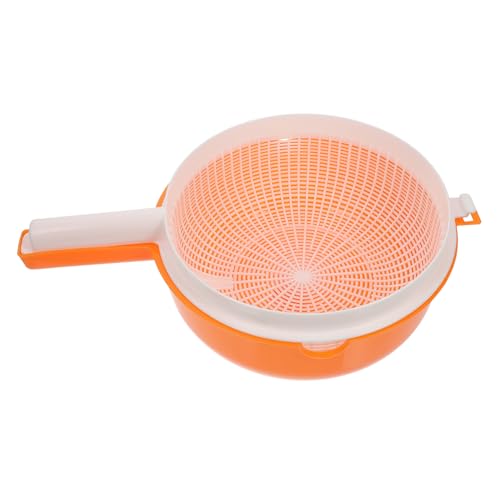 MAGICLULU Effiziente Entwässerung Küchensieb Schüssel Schüssel Großes Gemüse- Und Obstsieb Doppelschichtige Pastaschüssel Orange Kunststoff MAGICLULU Effiziente Entwässerung Küchensieb Schüssel Schüssel Großes Gemüse- Und Obstsieb Doppelschichtige Pastaschüssel Orange Kunststoff von MAGICLULU
