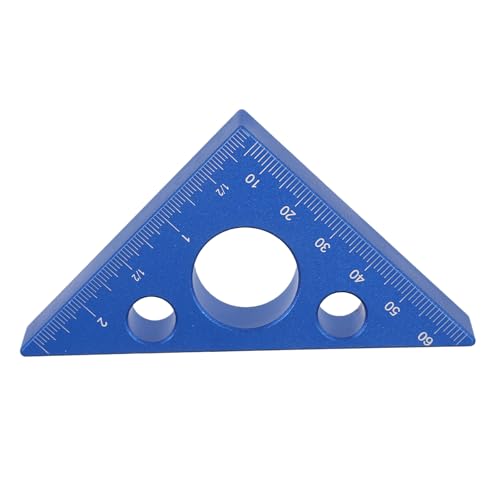 MAGICLULU Aluminiumlegierung 90-Grad-Winkellineal Imperiale und metrische Skalen Dreiecklineal Tischlerwerkstatt Holzbearbeitungsquadrat Multifunktionswerkzeug von MAGICLULU