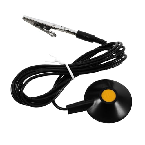 MAGICLULU Anti static Erdungskabel PU PVC Material mit Saugnapf und Clip für Elektronikwerkbank Esd Kabel zur Ableitung Statischer Ladung Schwarz von MAGICLULU