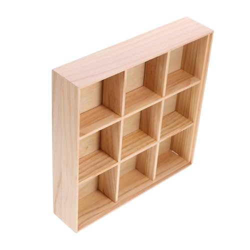 MAGICLULU Aufbewahrungskiste Snackbox Aus Holz Süßigkeitenbehälter Keksdose Gemüsetablett Trockenfruchtetui Teebeutel-box Serviertablett Mit Kiste Mit Trockenfrüchten Halterung Abteil von MAGICLULU