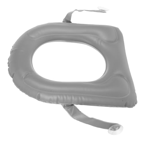 MAGICLULU Aufblasbares Toilettensitzkissen aus PVC Tragbares und Leichtes Toilettenpolster mit Saugnapf und Aufbewahrungstasche für Senioren Erwachsene und Behinderte von MAGICLULU