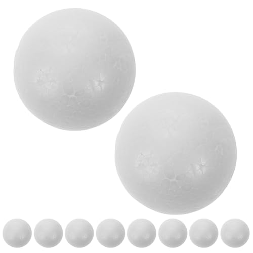 MAGICLULU Bälle 10 Stück Bastelschaumstoff 2 Halbkugeln Weiße Halbkugeln Schaumstoff Kleine Styropor-Halbkugeln Verschiedene Größen Styropor-Halbkugeln Für Bastelarbeiten Kunstschulprojekte von MAGICLULU