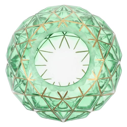 MAGICLULU 1stück Grüner Glas Blumenvasen Für Moderne Tischdeko Eleganter Blumenhalter Für Wohnzimmer Und Esszimmer Hochwertiges Transparenter Glasvase Für Frische Und Künstliche von MAGICLULU