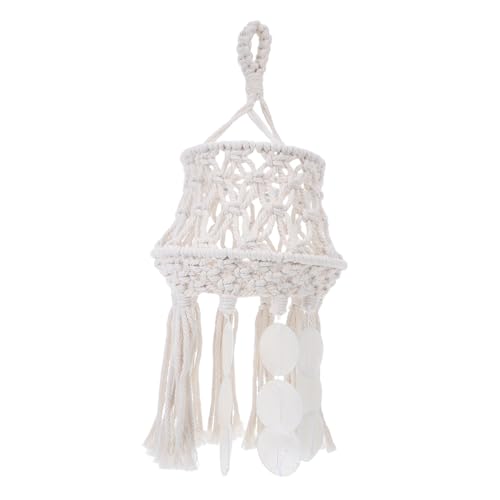 MAGICLULU Boho Makramee Lampenschirm Handgewebt aus Atmungsaktivem Baumwollgarn Dekorativer Quasten Tischlampenschirm für Wohnzimmer Schlafzimmer Stilvoller Pendelleuchten Ersatzschirm MAGICLULU Boho Makramee Lampenschirm Handgewebt aus Atmungsaktivem Baumwollgarn Dekorativer Quasten Tischlampenschirm für Wohnzimmer Schlafzimmer Stilvoller Pendelleuchten Ersatzschirm von MAGICLULU