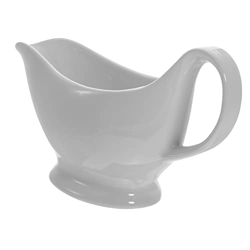 MAGICLULU Bootsförmiger Soßentopf Milchbehälter Servieren Kleine Sauciere Aus Porzellan Thanksgiving Mini Saucen Gewürzboote Soßen Saucenboot Bauernhaus Saucenboot Weiße Keramik von MAGICLULU