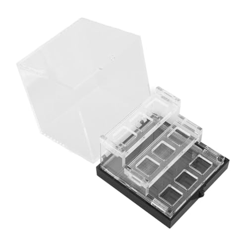 MAGICLULU Box Erz Display Box Edelstein Vitrine 3 Stufiger Mineral Display Ständer Klare Acryl Vitrine Kleine Vitrine Kleine Acryl Vitrine Bastel Vitrine Schwarz von MAGICLULU