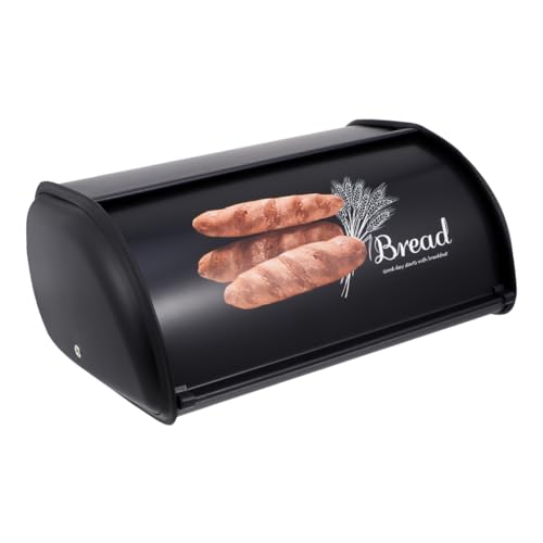 MAGICLULU Brot Box Metall Trommel Luftdichte Lagerung Platzsparende Box Für Küche Home Shop Rolle von MAGICLULU