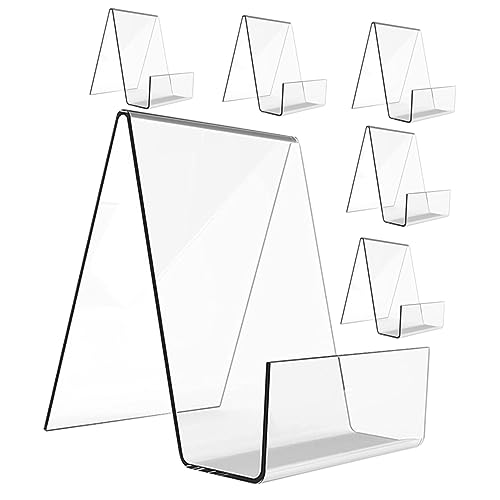 MAGICLULU 6stücke Acryl Buchständer Transparente Buchhalter Für Schreibtisch Stabiler Display Aufsteller Für Bücher Magazine Und Broschüren Für Büro Zuhause Und Bibliothek von MAGICLULU