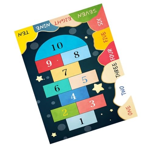 MAGICLULU Bunte Spielmatte für Kinderzimmer rutschfeste Teppichmatte Lustige Bodenmatte für Drinnen und Draußen für Spielzimmer und Krippe Sicherer Spielspaß von MAGICLULU