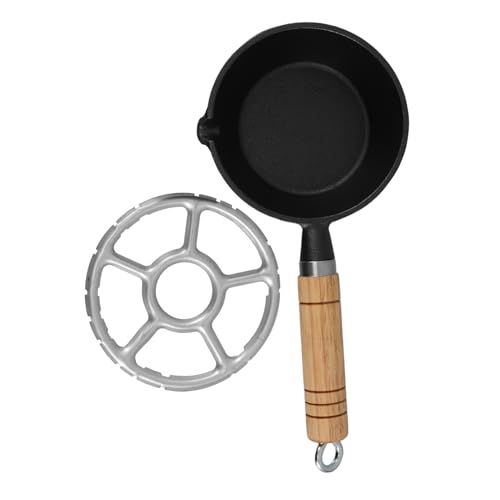 MAGICLULU Butterwärmer Für Meeresfrüchte Mini Bratpfanne Öl Heiztopf Eisen Bratpfanne Zum Kochen Mini Kochtopf Serviertopf Aus Gusseisen Gusseisentopf Milchtopf Für Den Herd von MAGICLULU