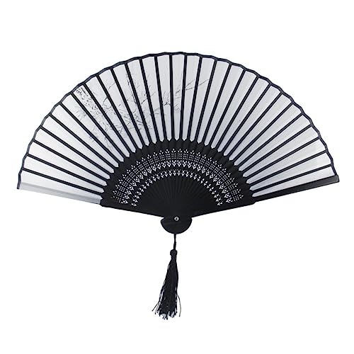 MAGICLULU Chinesischer Fächer Mit Pflaumenblüten-Blumenmuster Faltbarer Handfächer Für Hochzeitstanzpartys Und Sommeranlässe Robust Und Langlebig Für Täglichen Gebrauch von MAGICLULU