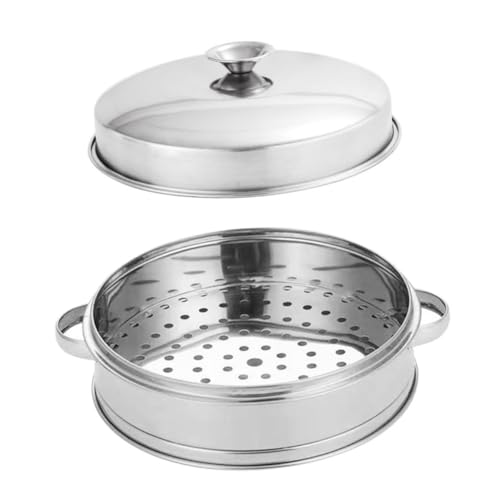 MAGICLULU Dampfgarer mit Deckel Dämpfeinsatz für Gemüse Dim Sum Fisch Robustes Küchengerät für Gesundes Kochen Einfach zu Reinigen und Langlebig von MAGICLULU