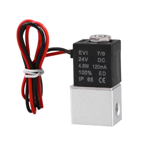 MAGICLULU Dc Elektromagnetisches Pneumatik ventil Normalerweise Geschlossen Direktwirkendes Aluminiumgehäuse Hitzebeständig und Leckagesicher für Gas Medien Geeignet von MAGICLULU