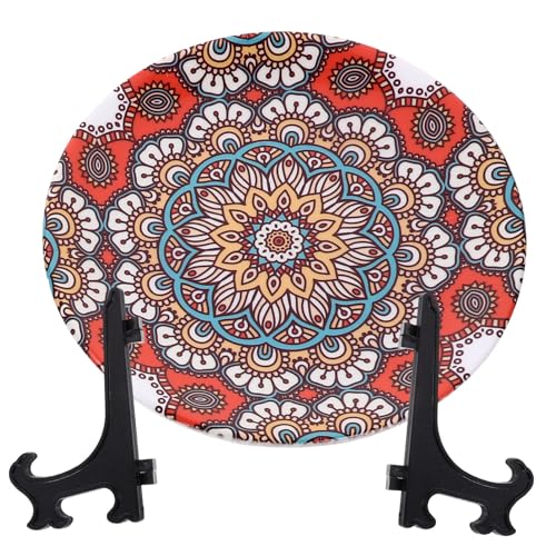 MAGICLULU Dekorativer Wandteller aus Keramik Mandala Muster Multifunktionale Speiseteller für Pasta Salat und Snacks als Wandkunst und Geschirr für Täglichen Gebrauch MAGICLULU Dekorativer Wandteller aus Keramik Mandala Muster Multifunktionale Speiseteller für Pasta Salat und Snacks als Wandkunst und Geschirr für Täglichen Gebrauch von MAGICLULU