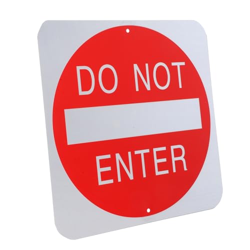 MAGICLULU Do Not Enter Sign aus Rostfreiem Aluminium Reflektierendes Warnschild für und Außenbereiche von MAGICLULU
