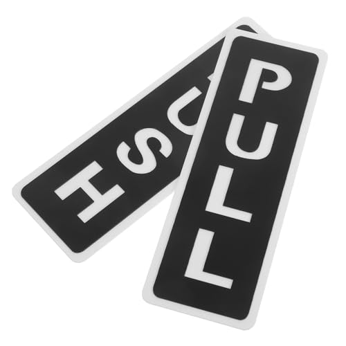 MAGICLULU Doppelschicht Türschild Push Pull mit Spiegeloberfläche Klare Anweisung Leicht zu Reinigen Modernes Design für Hotel Restaurant Eingang Teiliges von MAGICLULU