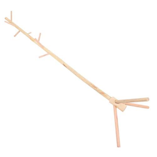MAGICLULU Dreieckiger Kleiderständer aus Massivem Holz Abnehmbar Freistehend mit Künstlichen Ästen Modernes Design für Jacken Hüte Taschen für Wohnzimmer und Schlafzimmer von MAGICLULU