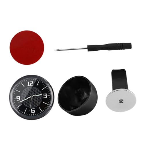 MAGICLULU Edelstahl Auto Uhr Mini Autouhr Innenraum Analog Einfache Installation Zeitmesser für Fahrzeug Armaturenbrett Luftauslass Geeignet von MAGICLULU