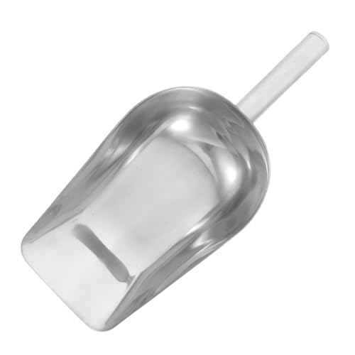 MAGICLULU Edelstahl Eisschaufel Dickwandig Robust Vielseitig für Bar Küche Tee Mehl Getreide Langlebig und Leicht zu Reinigen Große Schaufel für Eiswürfel Süßigkeiten und Trockenware von MAGICLULU