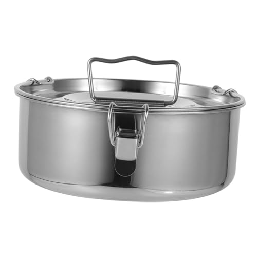 MAGICLULU Edelstahl Flan Form mit Deckel Langlebiger Flan Maker Dampfgarer Vielseitiger Back und Dampfgarbehälter Hitzebeständig Einfach zu Reinigen für Kuchen und Pudding von MAGICLULU