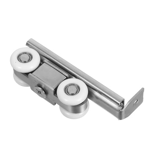 MAGICLULU Edelstahl Schiebetür Laufrollen Nylonrollen Leise Funktion für Küchen Kleiderschrank Schiebetüren Robuste Langlebige Möbelbeschläge von MAGICLULU