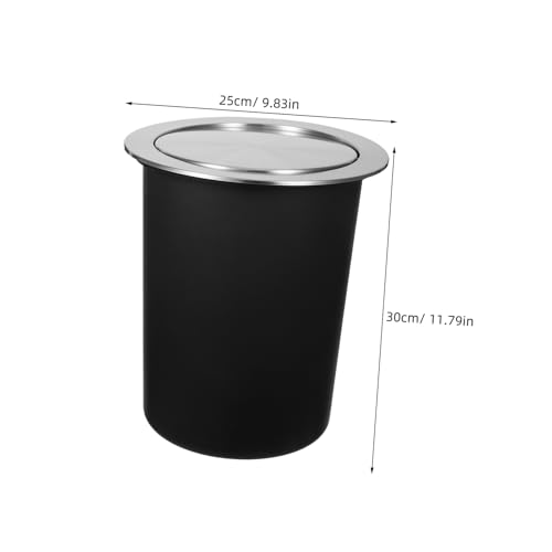 MAGICLULU Einbau Mülleimer mit Deckel für Küchenarbeitsplatte Platzsparender Geruchsdichter Abfallbehälter mit Leicht Bedienbarem Klappdeckel Integriertes Design für Saubere Küchenbereiche von MAGICLULU