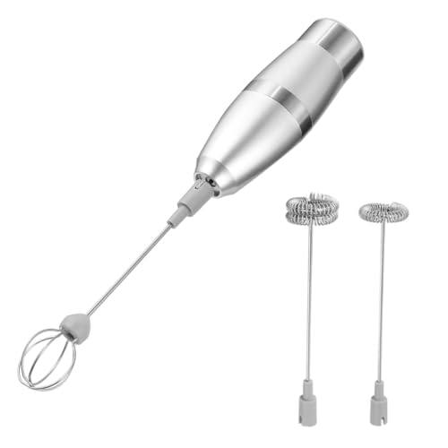 MAGICLULU Elektrischer Milchaufschäumer aus Edelstahl mit Schneebesenaufsätzen Batteriebetrieben Leichter Handmixer für Kaffee Cappuccino Latte und Proteinshakes zu Hause MAGICLULU Elektrischer Milchaufschäumer aus Edelstahl mit Schneebesenaufsätzen Batteriebetrieben Leichter Handmixer für Kaffee Cappuccino Latte und Proteinshakes zu Hause von MAGICLULU