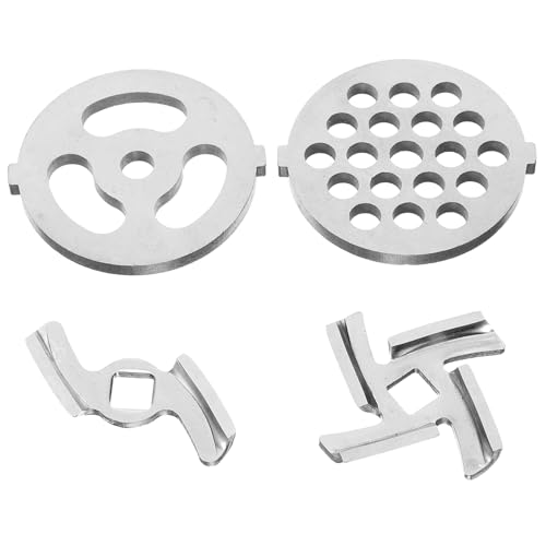 MAGICLULU Ersatz Set Messer und Platte aus Robust für Küchenmaschine Zubehör Teiliges Set Einfache Montage Langlebige Fleischwolfteile für Heimgebrauch von MAGICLULU
