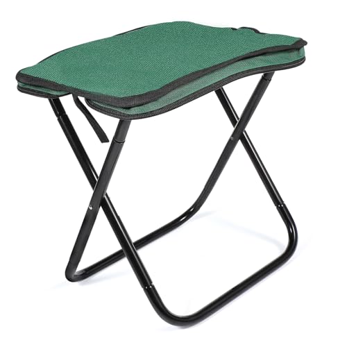 MAGICLULU Tragbarer Faltbarer Hocker für Outdoor Camping Angeln Leichter Klappstuhl Aluminium Komfortabel für Picknick Garten von MAGICLULU