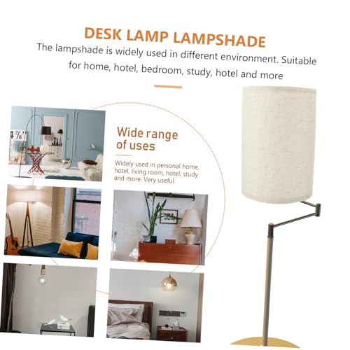 MAGICLULU Feiner Leinen Lampenschirm Halb rund Halbrund Abdeckung für Stehlampe und Tischlampe Heimdekor Wohnzimmer Schlafzimmer Schlafzimmerlampe von MAGICLULU