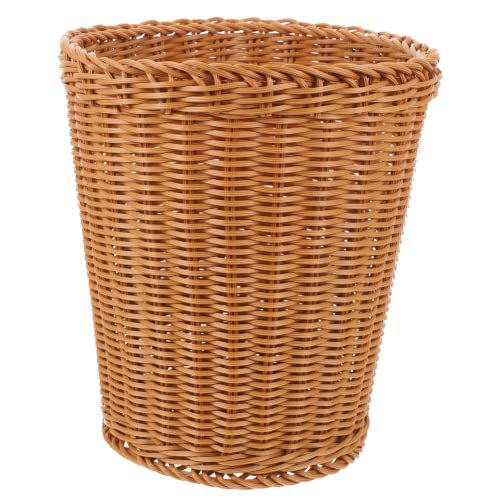MAGICLULU Gewebter Abfalleimer Rattan-mülleimer Papierkorb für Das Home Office Natürlicher Stil Desktop-korb von MAGICLULU