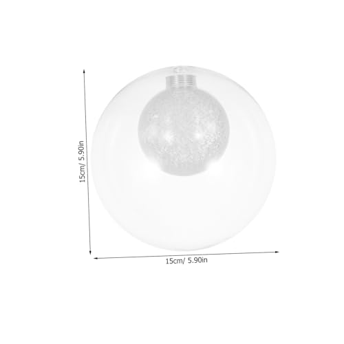 MAGICLULU Glas Pendelleuchte Lampenschirm Doppelglas Rund Lichtkugel Lampenabdeckung Glas Dome Schirm für Kronleuchter Wandlampe Deckenleuchte Wohnzimmer von MAGICLULU