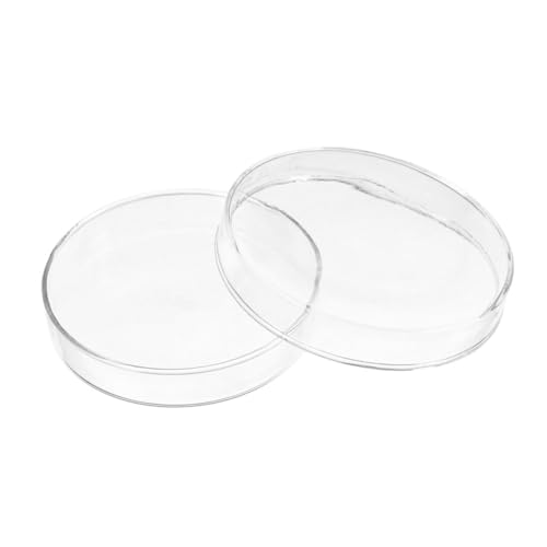 MAGICLULU Glas petrischale mit Deckel Hochborosilikat Dickwandig Sterilisierbar Transparente Zellkulturplatte für Laborwissenschaften und Agar kulturen Widerstandsfähig und Langlebig von MAGICLULU