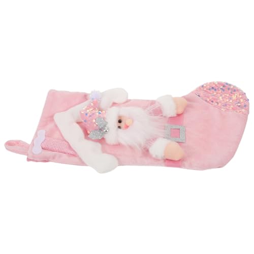 MAGICLULU Glitter Weihnachtsstrumpf Cartoon Weihnachtsdekoration Langlebig Festlich für Zuhause Party Schule von MAGICLULU