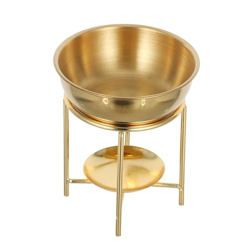 MAGICLULU Gold Home Rack Schmelzen Für Tischhalter Halter Wärmer Schlafzimmer Dekoration Aroma Valentinstag Geburtstag Große Kerze Metall Teelicht Ofen Edelstahl Golden Dekor Wachs von MAGICLULU
