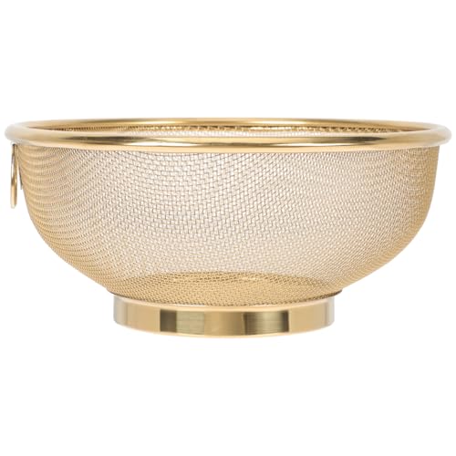 Edelstahl Siebkorb 18 Cm - Feinmaschiges Küchensieb Für Obst Gemüse Und Pasta Praktisches Abtropfsieb Mit Mikroperforationen Goldene Farbe Edelstahl Siebkorb 18 Cm - Feinmaschiges Küchensieb Für Obst Gemüse Und Pasta Praktisches Abtropfsieb Mit Mikroperforationen Goldene Farbe von MAGICLULU