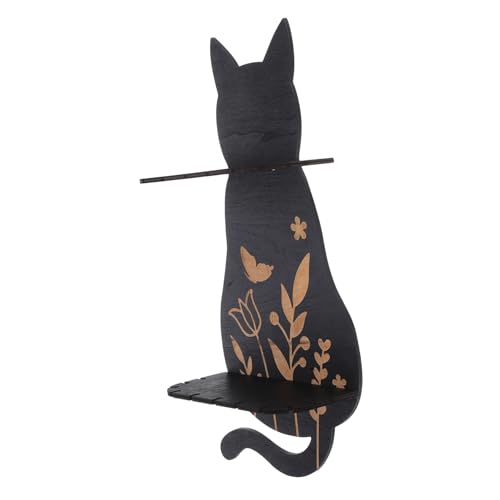 MAGICLULU Gothisches Katzenregal aus Holz Doppelschichtige Wandregale zur Präsentation von Kristallen Kleinen Pflanzen und Ätherischen Ölen Stilvolle Dekoration für Wohnzimmer und MAGICLULU Gothisches Katzenregal aus Holz Doppelschichtige Wandregale zur Präsentation von Kristallen Kleinen Pflanzen und Ätherischen Ölen Stilvolle Dekoration für Wohnzimmer und von MAGICLULU