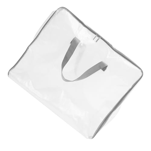 MAGICLULU Große Faltbare Aufbewahrungstasche mit Tragegriffen Transparente Reise und Umzugstasche für Kleidung Bettdecken Bettwäsche Robuste Wiederverwendbare Transporttasche für Zuhause von MAGICLULU