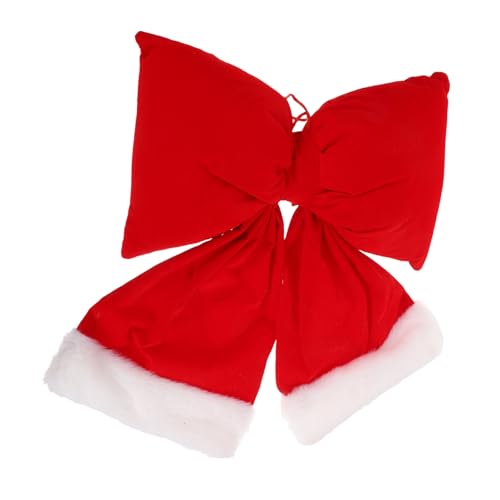 MAGICLULU Großer Roter Weihnachts-schleifenanhänger Wiederverwendbarer Samt-Bowknot für Weihnachtsbaum Tür Fensterdekoration Vielseitiger Baum Kranzschmuck mit Einzigartigem Design von MAGICLULU