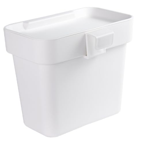 MAGICLULU Hängender Mülleimer Für Küchenschrank Mülleimer Über Dem Schrank Hängende Mülleimerabdeckung Kunststoff Weiß von MAGICLULU