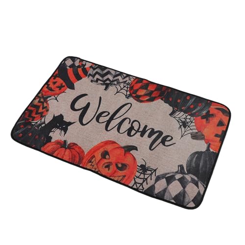 MAGICLULU Halloween Fußmatte mit Kürbisdruck rutschfeste Eingangsmatte für Halloween Dekoration aus Sicherem Material Optimal für Garten Leicht zu Reinigen und Bequem im Gebrauch MAGICLULU Halloween Fußmatte mit Kürbisdruck rutschfeste Eingangsmatte für Halloween Dekoration aus Sicherem Material Optimal für Garten Leicht zu Reinigen und Bequem im Gebrauch von MAGICLULU
