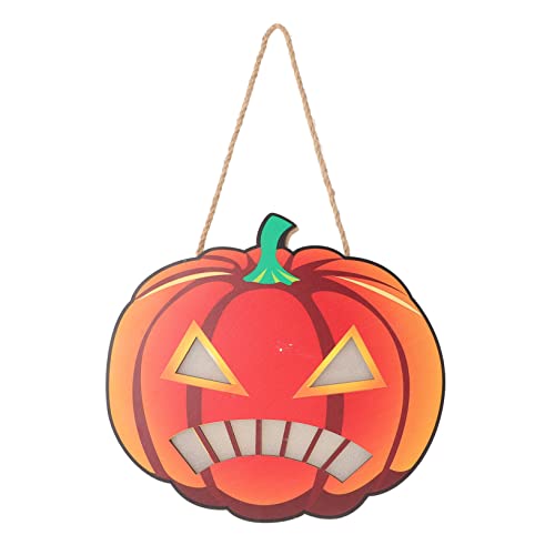 MAGICLULU Halloween LED Holzpendant mit Licht Dekoratives Halloween Schild Hängend für und Außenbereich Premium Holzmaterial Gruselige für Partys von MAGICLULU