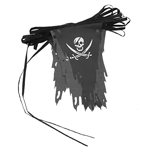 MAGICLULU Halloween Wimpelkette Schädel Banner Halloween Party Dekoration Piratenstil Hängend Geeignet für Wand Fenster Baum Einfache Anbringung für Feier MAGICLULU Halloween Wimpelkette Schädel Banner Halloween Party Dekoration Piratenstil Hängend Geeignet für Wand Fenster Baum Einfache Anbringung für Feier von MAGICLULU