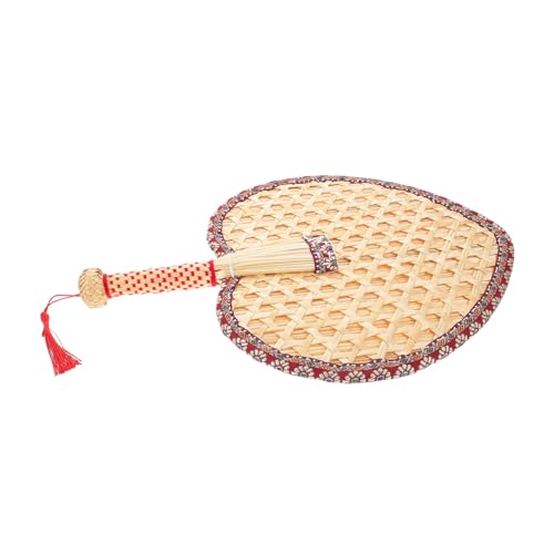 MAGICLULU Handgefertigter Herzförmiger mit Roter Stoffkante Babyfreundlicher Traditioneller Weizenstroh fächer für Hochzeit Dekoration und Outdoor kühlung MAGICLULU Handgefertigter Herzförmiger mit Roter Stoffkante Babyfreundlicher Traditioneller Weizenstroh fächer für Hochzeit Dekoration und Outdoor kühlung von MAGICLULU
