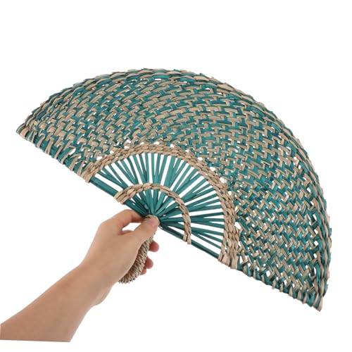 MAGICLULU Handgefertigter Strohwandfächer Halbkreis Wanddeko Boho Stil Hängend Natürliche Geflochtene Sommerdekoration Platzsparend Vielseitig für Bauernhaus Hochzeit Innenräume von MAGICLULU
