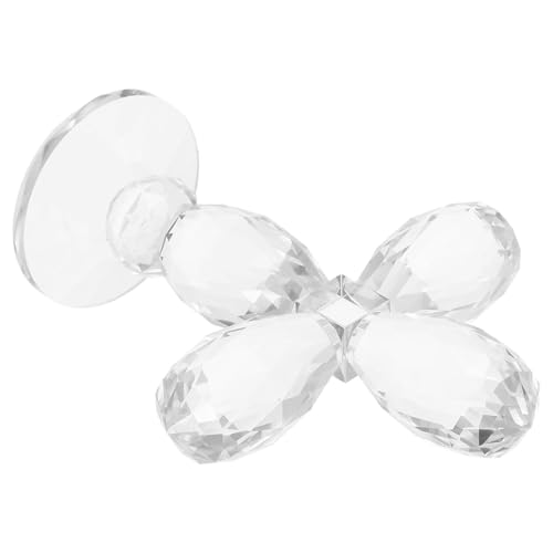 MAGICLULU Handgefertigtes Stehendes Kristallkreuz aus Glas Traditionelle Religiöse Gedenkfigur Elegante Tischdekoration für Zuhause und Büro Frauen und Männer von MAGICLULU